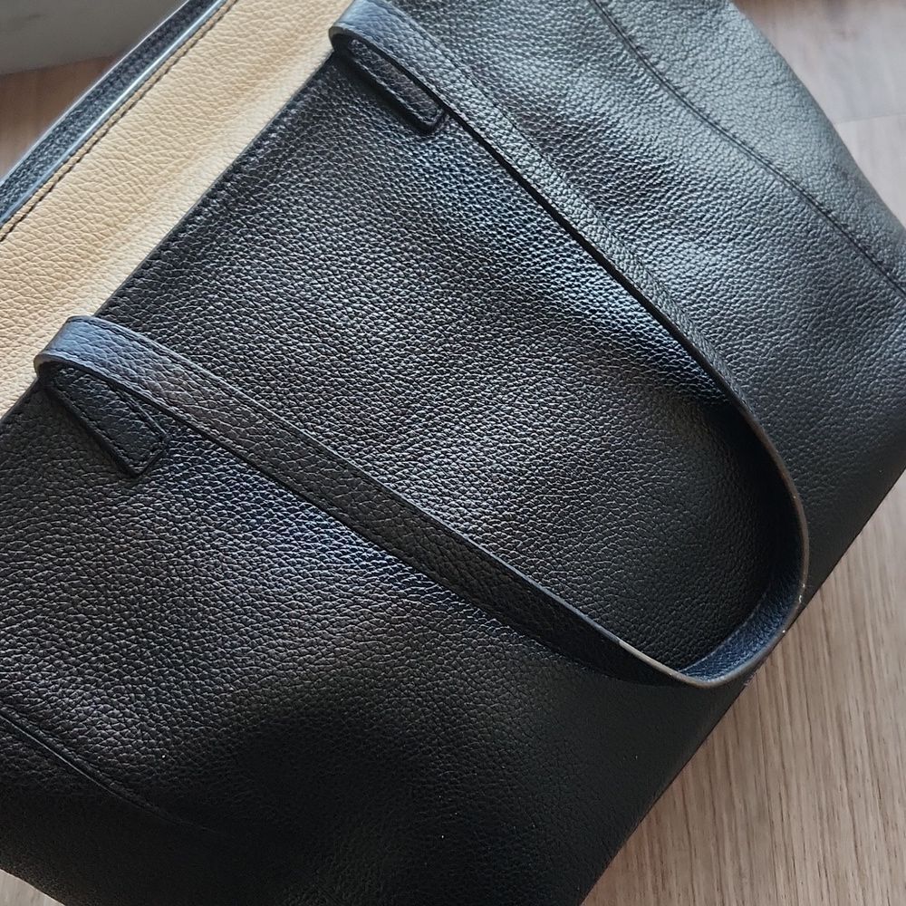 Furla Black and Beige Leather Tote Bag - Picture 7 of 7